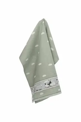 Bunzlau Castle Sheep theedoek 65x65 Dark Green