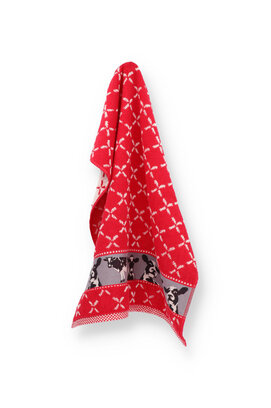 Bunzlau Castle keukendoek Cows Red 53x60