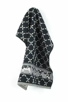 Bunzlau Castle Cows keukendoek 53x60 Black