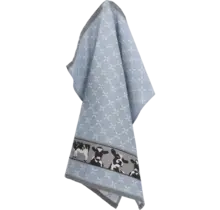Bunzlau Castle Cows theedoek 65x65 Grey-Blue