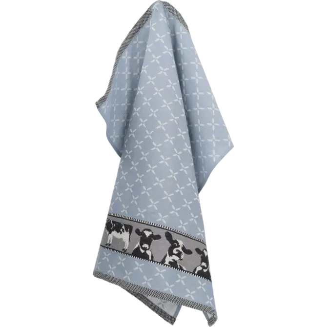 Bunzlau Castle Cows theedoek 65x65 Grey-Blue Bunzlau Castle Cows theedoek 65x65 Grey-Blue