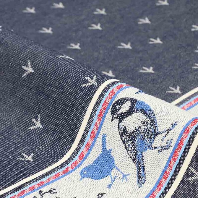 Bunzlau Castle theedoek Birds dark blue