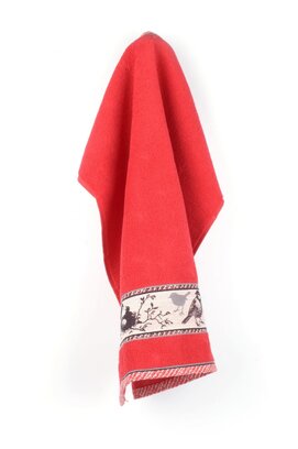 Bunzlau Castle Birds keukendoek 53x60 Red