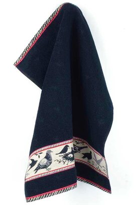 Bunzlau Castle keukendoek Birds dark blue
