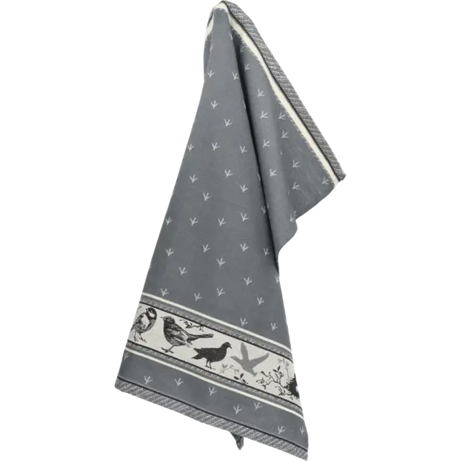 Bunzlau Castle Birds theedoek 65x65 Anthracite Bunzlau Castle Birds theedoek 65x65 Anthracite