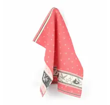 Bunzlau Castle Birds theedoek 65x65 Red