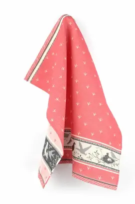 Bunzlau Castle Birds theedoek 65x65 Red