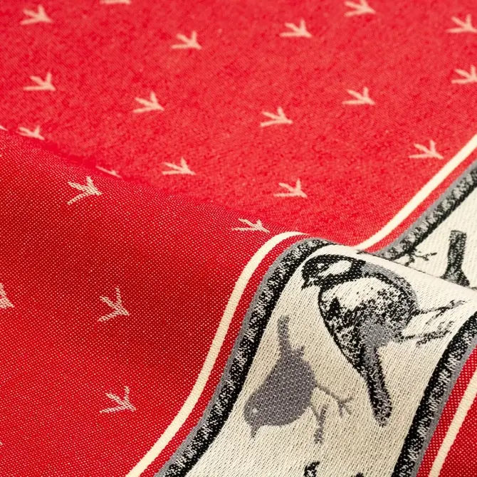 Bunzlau Castle theedoek Birds red