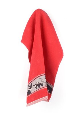 Bunzlau Castle keukendoek Cats red