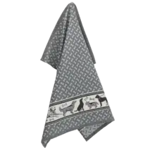 Bunzlau Castle Dogs theedoek 65x65 Anthracite