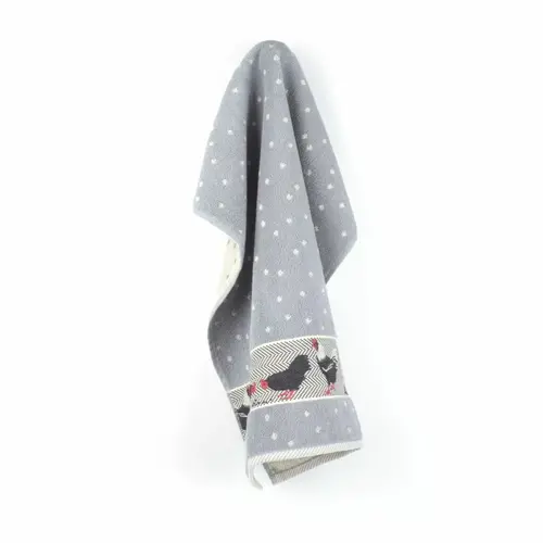 Bunzlau Castle Bunzlau Castle keukendoek Chickens Grey 53x60