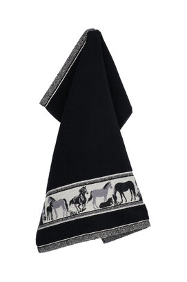 Bunzlau Castle keukendoek Horse black 53x60
