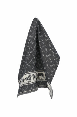 Bunzlau Castle theedoek Horse black 65x65