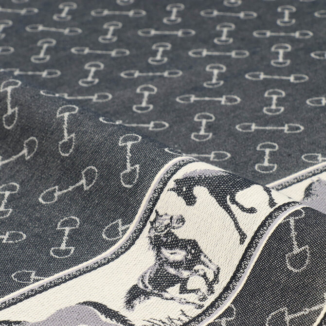 Bunzlau Castle theedoek Horse black 65x65