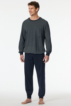 Schiesser Pyjama Long midnight blue 182196 50/M