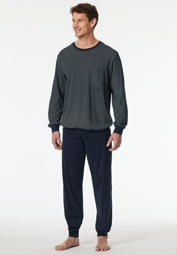 Schiesser Schiesser Pyjama Long midnight blue 182196 50/M afbeelding