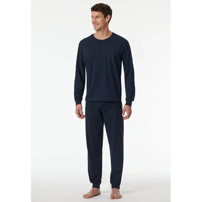 Schiesser Pyjama Long dark blue 182197 52/L