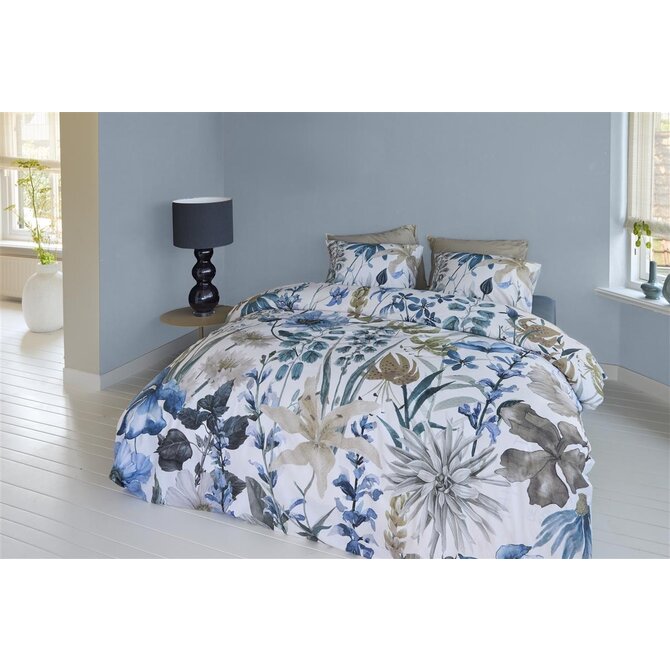 Beddinghouse Dekbedovertrek Sybil Blauw 200x200/220 cm Beddinghouse Dekbedovertrek Sybil Blauw 200x200/220 cm