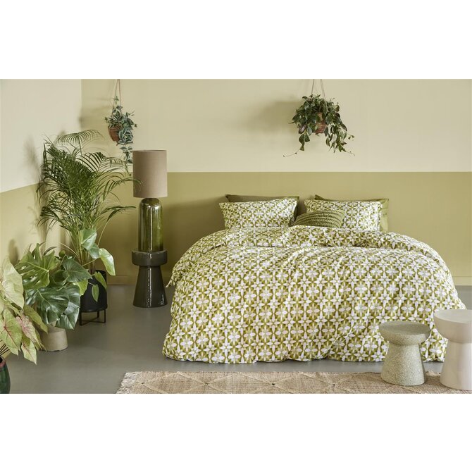 Beddinghouse Dekbedovertrek Mae Groen 240x200/220 cm Beddinghouse Dekbedovertrek Mae Groen 240x200/220 cm