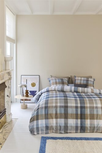 Beddinghouse Eliott dekbedovertrek - Eenpersoons - 140x200/220 - Blauw