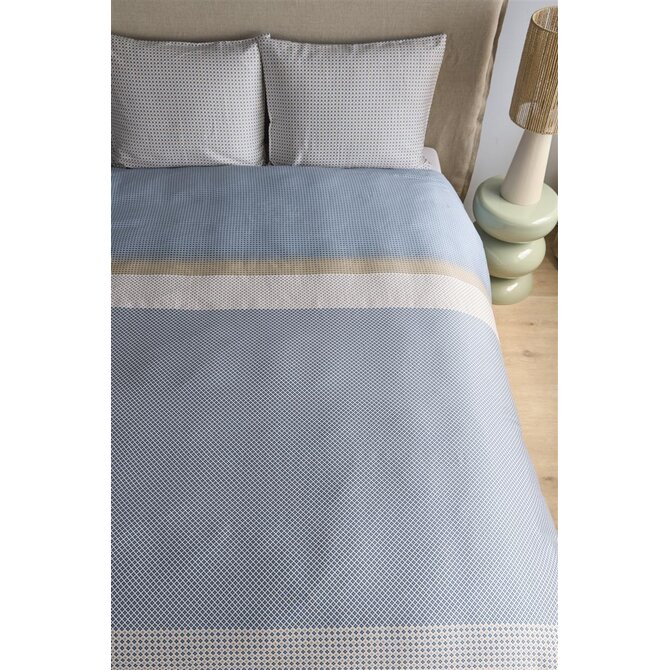 Beddinghouse Dekbedovertrek Bernou Blauw 200x200/220 cm