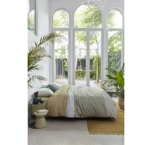 Beddinghouse Dekbedovertrek Bernou Groen 240x200/220 cm
