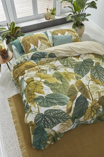 Beddinghouse Beddinghouse Dekbedovertrek Begonia Olijfgroen 200x200/220 cm