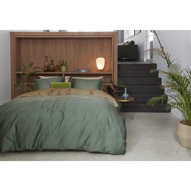 Beddinghouse Dekbedovertrek Alvaro Groen 200x200/220 cm
