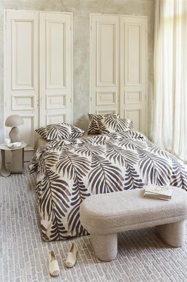 VTwonen dekbedovertrek Bold Feathers - Zand 140x200/220 cm