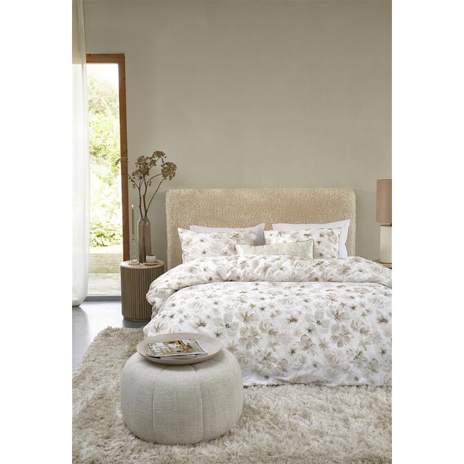 Riviera Maison Dekbedovertrek Flowing Flowers - Zand 240x200/220 cm