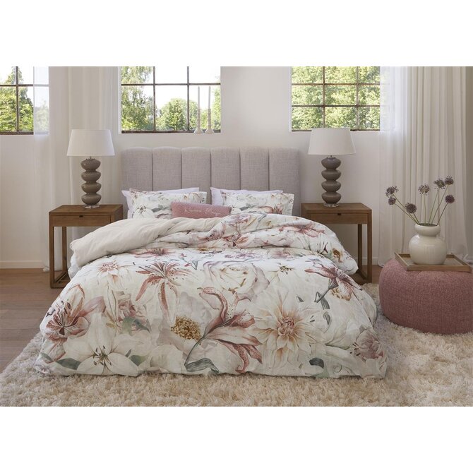 Riviera Maison Dekbedovertrek Lily Love - Roze 240x200/220 cm