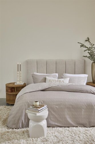 Rivièra Maison Riviera Maison Dekbedovertrek Twisted - Zand 200x200/220 cm afbeelding