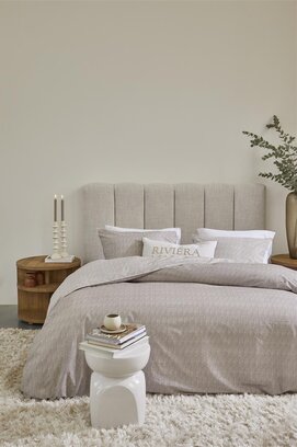 Riviera Maison Dekbedovertrek Twisted - Zand 140x200/220 cm