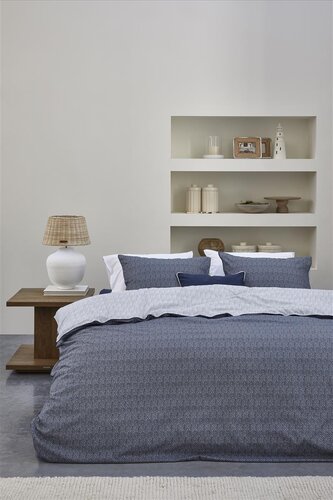Rivièra Maison Riviera Maison Dekbedovertrek Twisted - Blauw 240x200/220 cm afbeelding