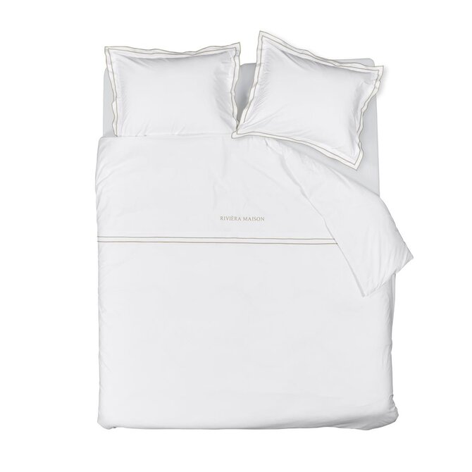 Riviera Maison Dekbedovertrek Salute - Zand 200x200/220 cm