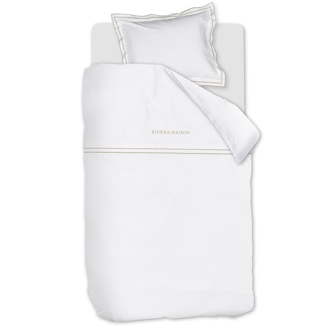 Riviera Maison Dekbedovertrek Salute - Zand 140x200/220 cm