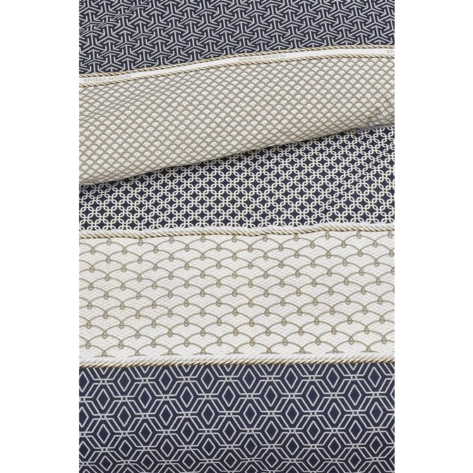 Riviera Maison Dekbedovertrek Ropes - Marineblauw 240x200/220 cm