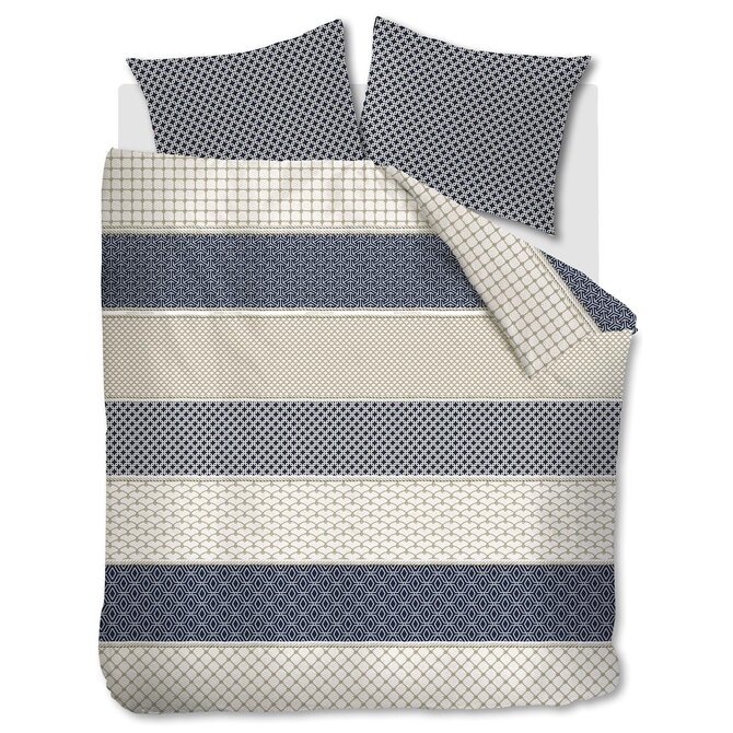 Riviera Maison Dekbedovertrek Ropes - Marineblauw 240x200/220 cm