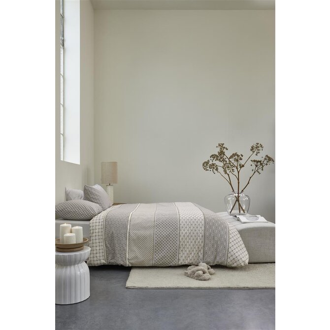 Riviera Maison Dekbedovertrek Ropes - Taupe 260x200/220 cm