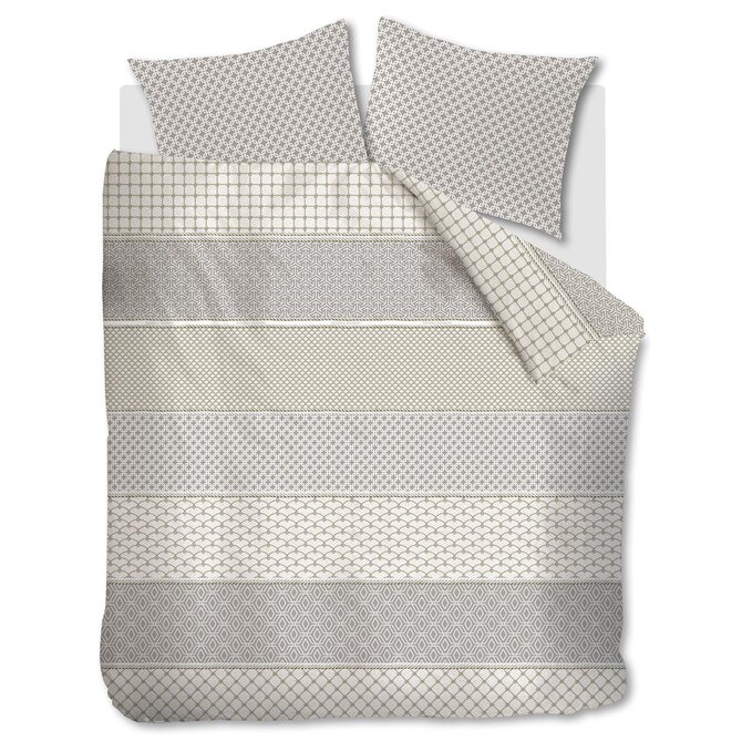 Riviera Maison Dekbedovertrek Ropes - Taupe 200x200/220 cm