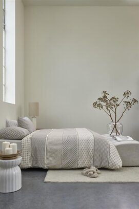 Riviera Maison Dekbedovertrek Ropes - Taupe 240x200/220 cm