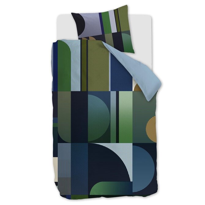 Kardol by Beddinghouse Dekbedovertrek Utopia - Blauw Groen 200x200/220 cm