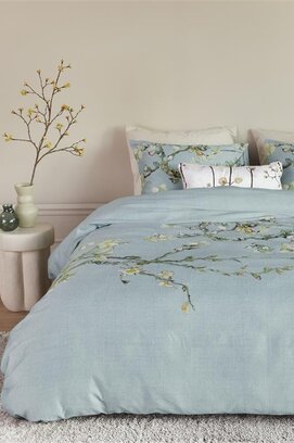 Beddinghouse x Van Gogh Museum Dekbedovertrek Blossom - Blauw Grijs 260x200/220 cm