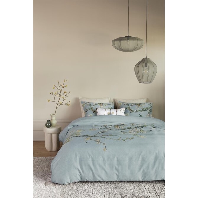 Beddinghouse x Van Gogh Museum Dekbedovertrek Blossom - Blauw Grijs 240x200/220 cm