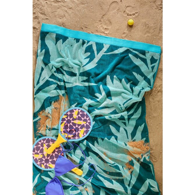 KAAT Strandlaken Bermuda - Blauwgroen 100x180 cm KAAT Strandlaken Bermuda - Blauwgroen 100x180 cm