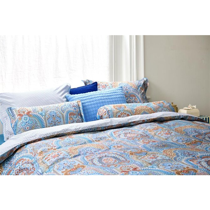Pip Studio Dekbedovertrek Jabali Flower - Blauw 260x200/220 cm Pip Studio Dekbedovertrek Jabali Flower - Blauw 260x200/220 cm