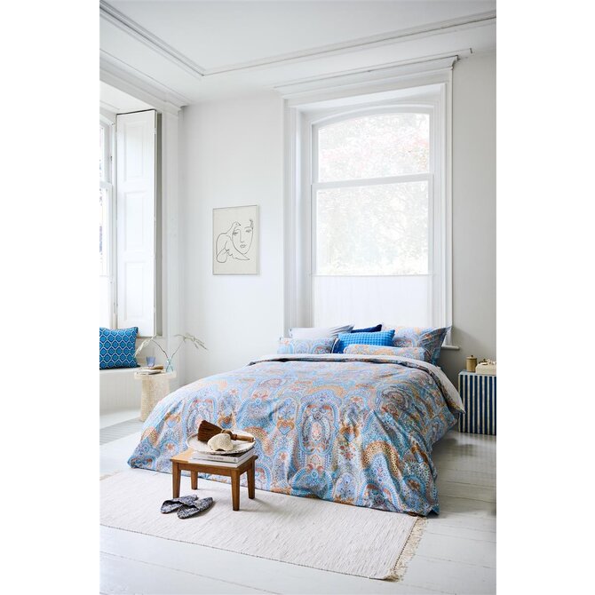 Pip Studio Kussensloop Jabali Flower - Blauw 60x70 cm