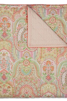 Pip Studio Jabali Flower Quilt - Koraalrood 220x260 cm