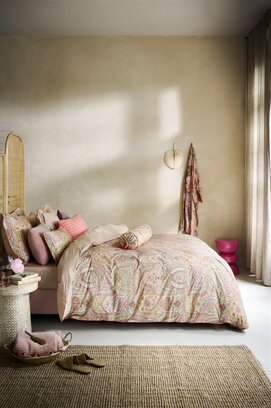 Pip Studio Dekbedovertrek Jabali Flower - Koraalrood 260x200/220 cm