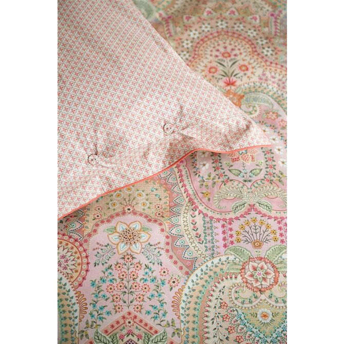 Pip Studio Dekbedovertrek Jabali Flower - Koraalrood 260x200/220 cm